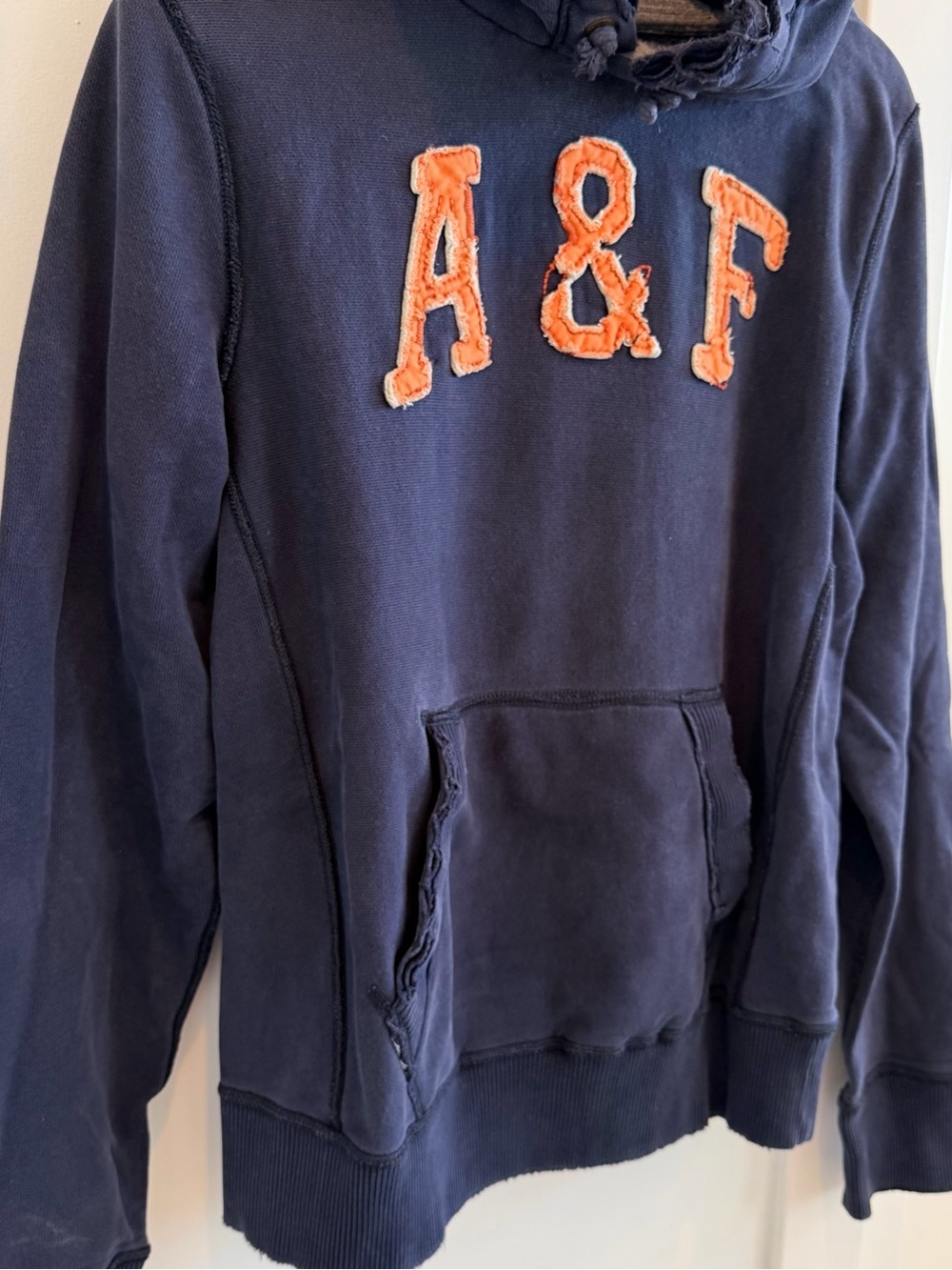 Abercrombie & Fitch Y2K Vintage Distressed Muscle Fit Hoodie Size Large - Picture 4 of 10